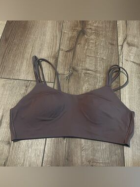 lululemon athletica like a cloud brown bra size 10